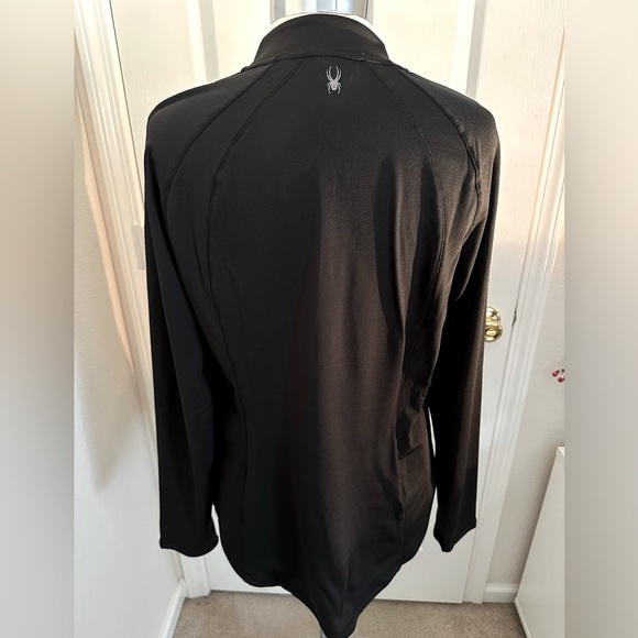 Spyder Black Quarter-Zip Long-Sleeve Shirt With Zip Pockets Size XL NWOT - Picture 5 of 9